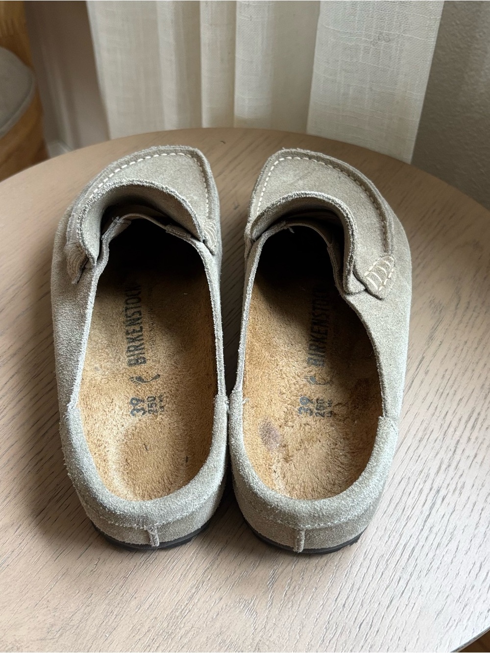 Women’s Birkenstock Naples leather clog 39 Gray Taupe - Picture 3 of 5